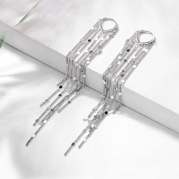 🤍Gold plated tassels earrings - Picture 3 of 4